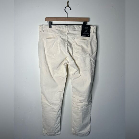 Rye 51 Hamilton R51 Cord - Stretch Comfort Corduroy 5-Pocket - Ivory | size 38 - Picture 7 of 13
